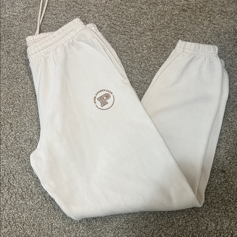 NWT PINK Victoria's Secret Cream Sweats M